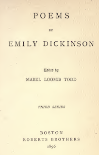 page titre du recueil posthume de Dickinson