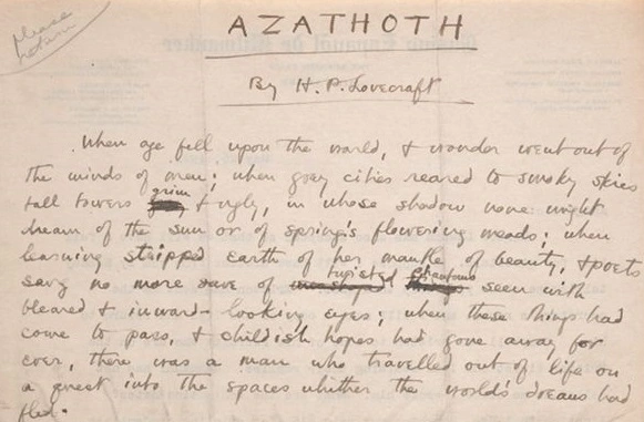 manuscrit d'Azathoth