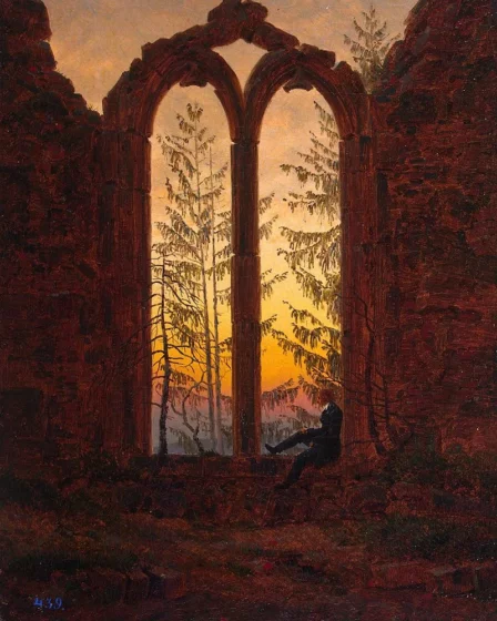 peinture de Caspar David Friedrich représentant un rêveur romantique