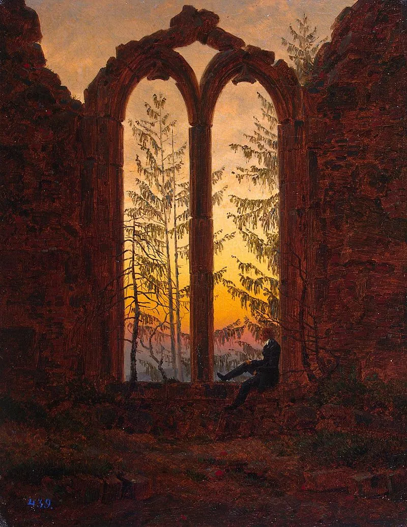 peinture de Caspar David Friedrich représentant un rêveur romantique