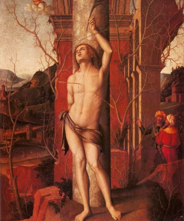 Saint Sébastien, soldat martyr peint par Marco Palmezzano