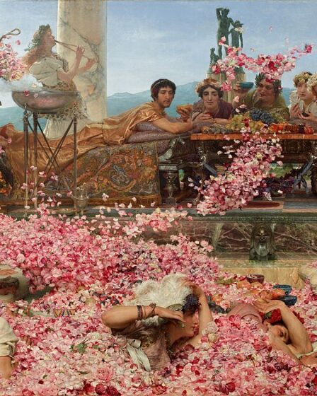 roses pour le banquet de l'empereur romain Héliogabale