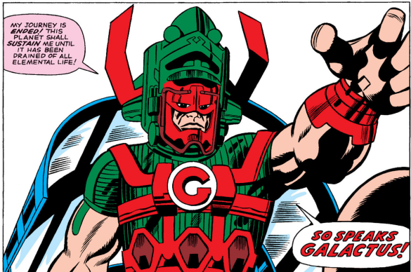 première apparition de Galactus par Jack Kirby et Stan Lee