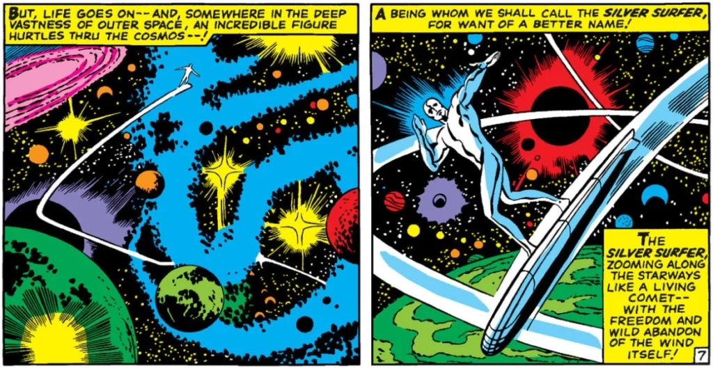première apparition du Surfer d'argent Jack Kirby Stan Lee