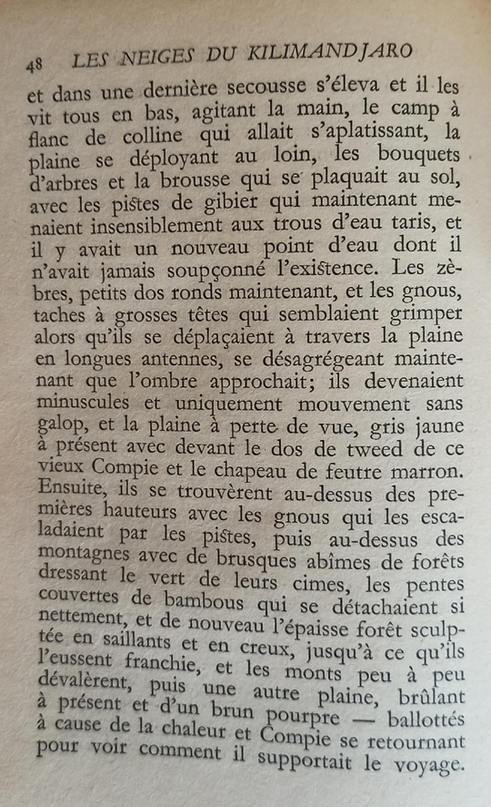 Les neiges du Kilimandjaro extrait