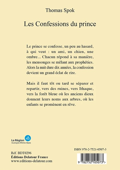 Les Confessions du prince poèmes Thomas Spok
