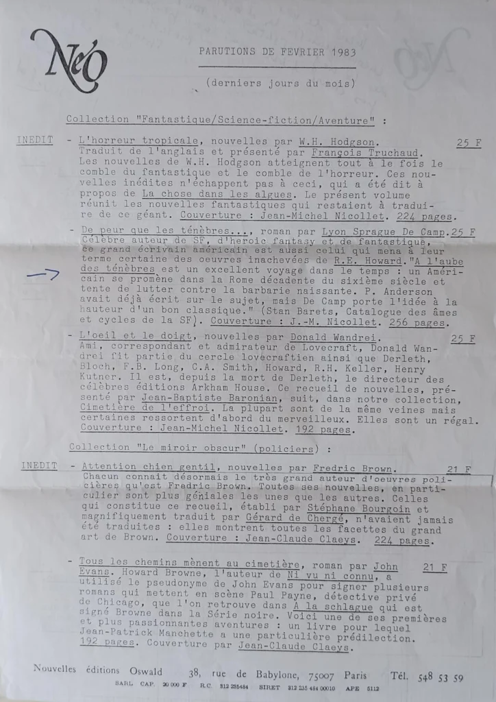 Nouvelles Éditions Oswald NEO